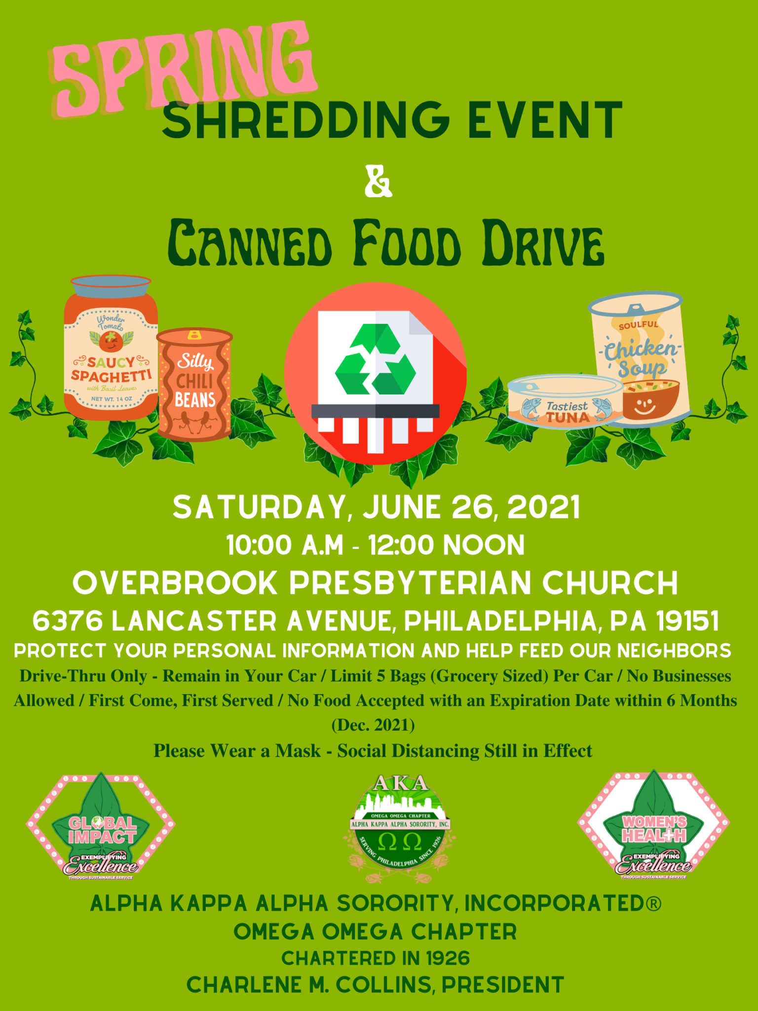 SPRING SHREDDING EVENT & CANNED FOOD DRIVE – Omega Omega Chapter of ...